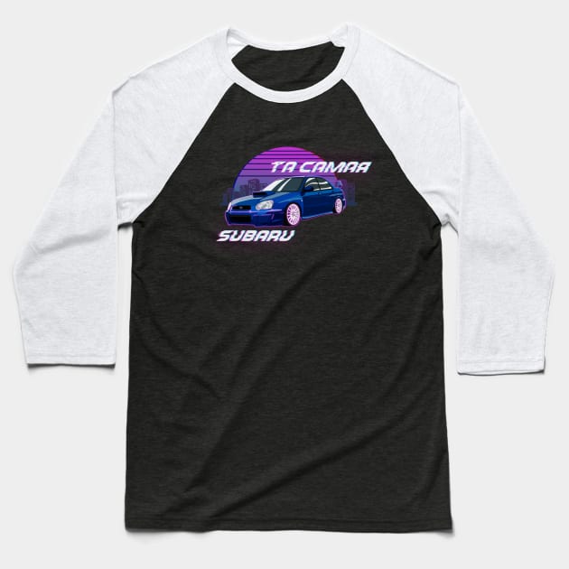 Subaru Impreza WRX STI Baseball T-Shirt by brendobar